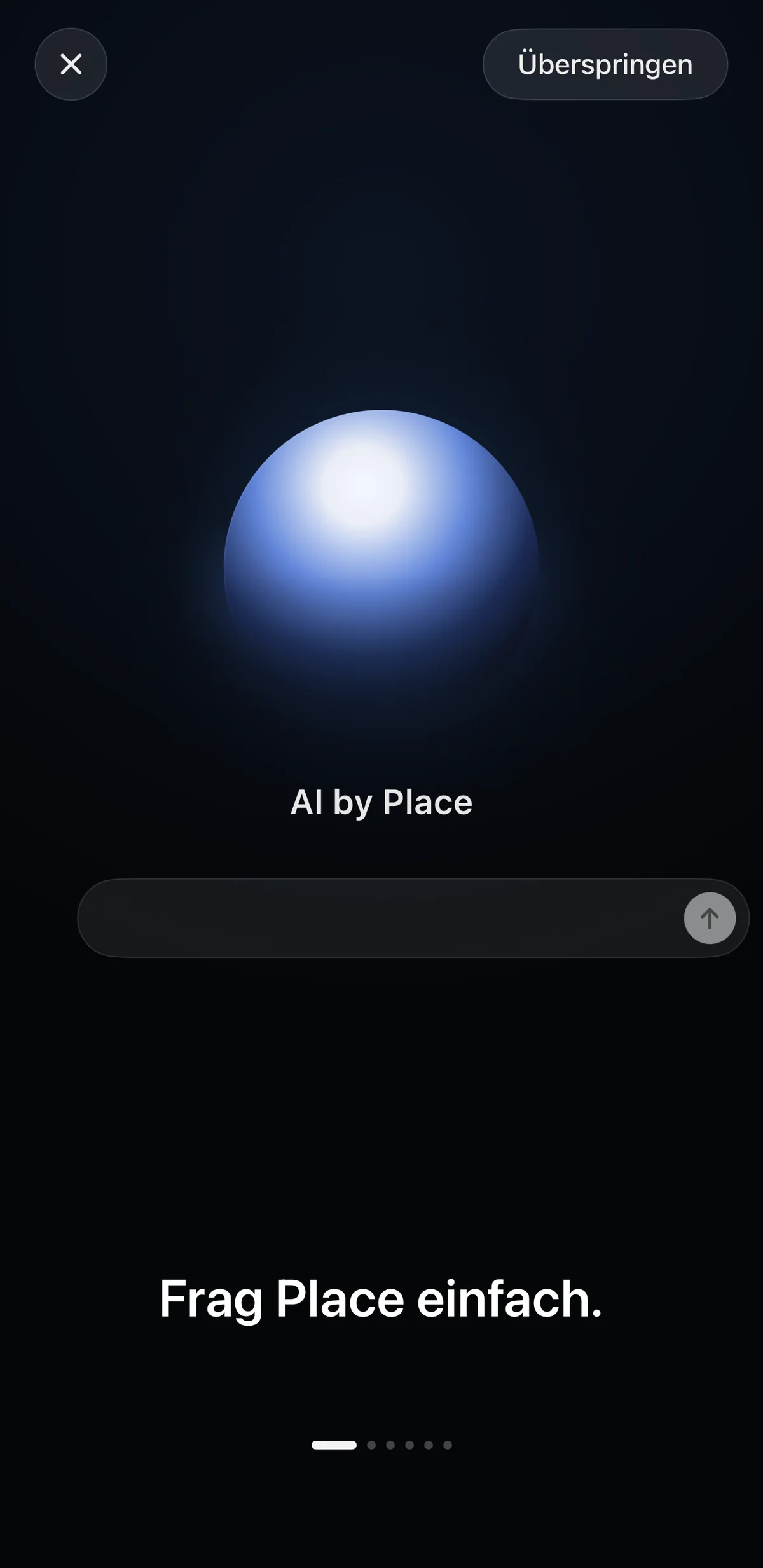 Place iOS: „AI by Place“ – eine Frage in eigenen Worten stellen