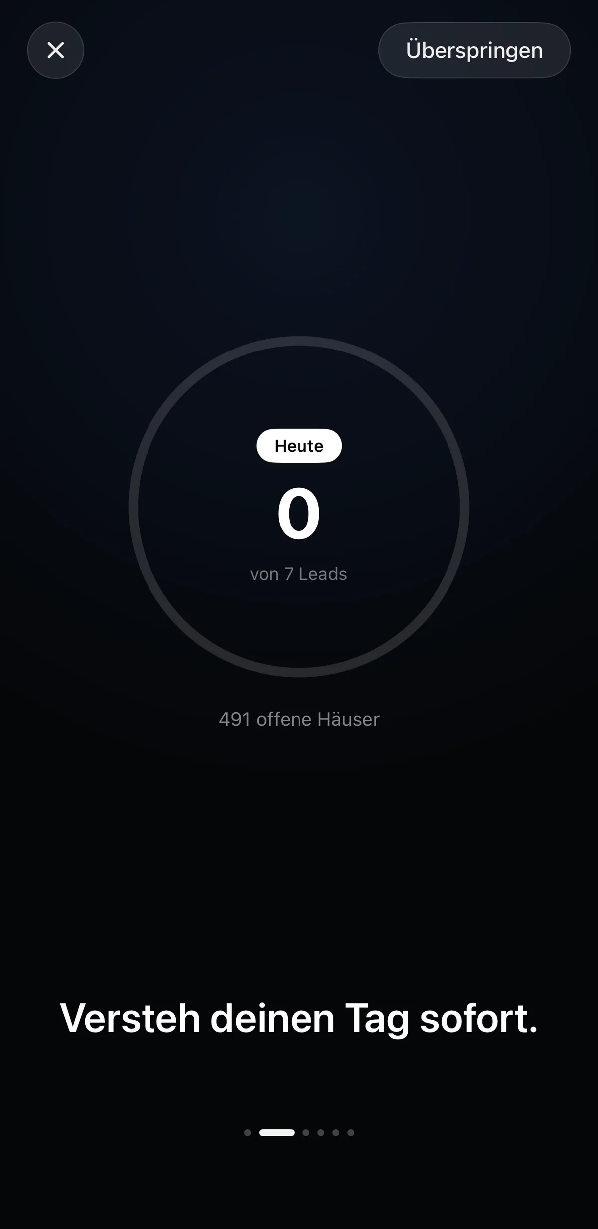 Place iOS: der Tag auf einen Blick – Leads heute und offene Häuser