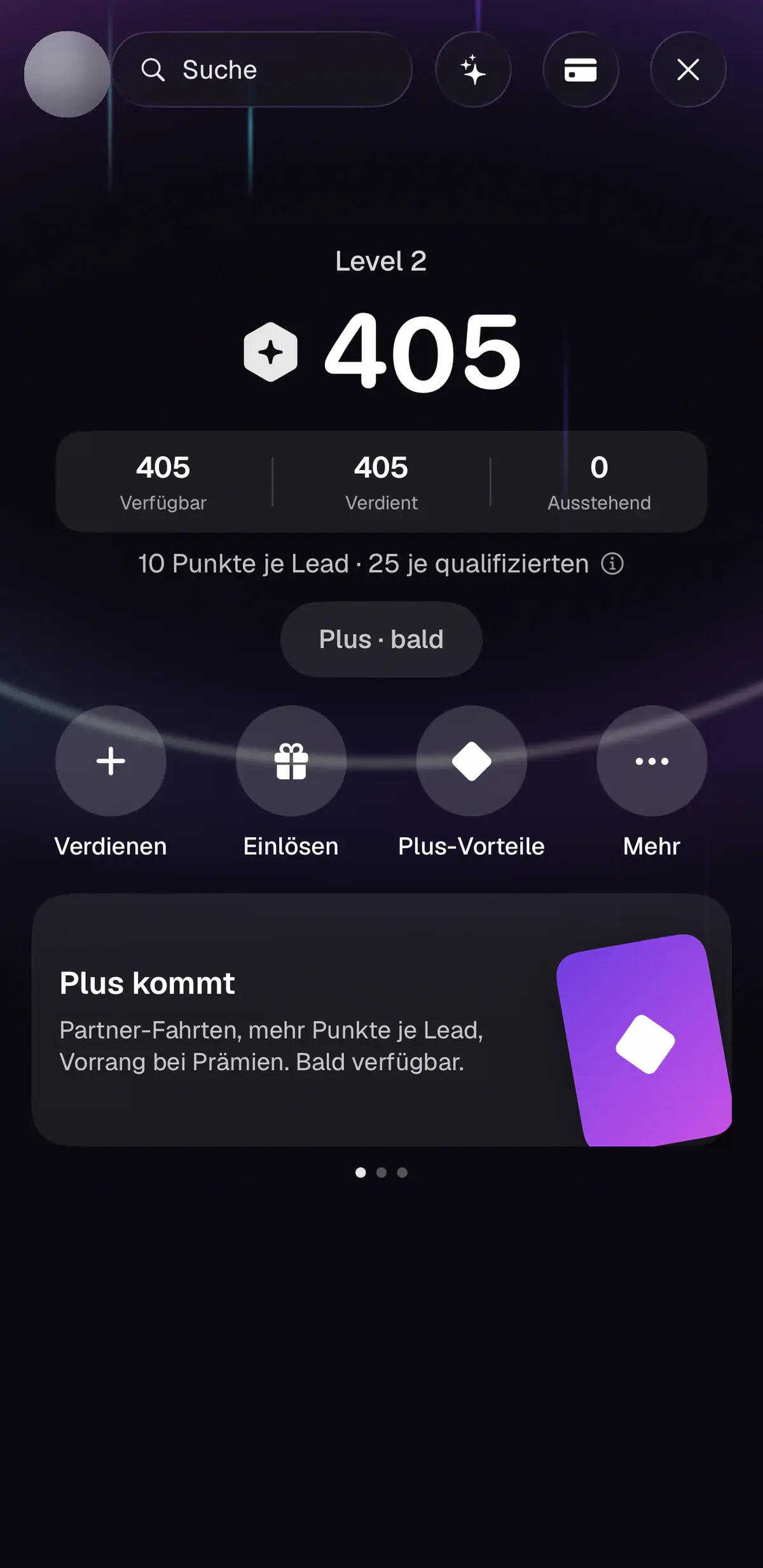 Place iOS: Prämien – Level, Punkte und Aktionen